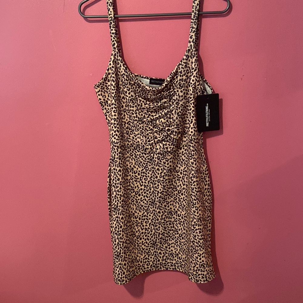 Cheetah print mini dress
